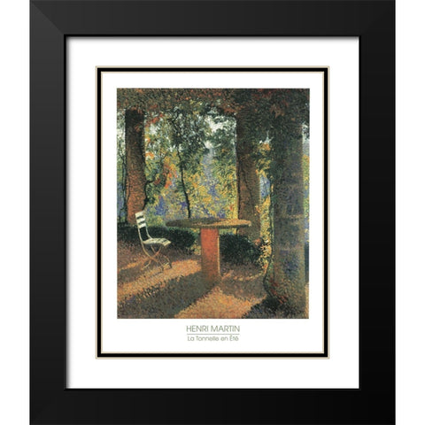 La Tonnelle en Ete Black Modern Wood Framed Art Print with Double Matting by Martin