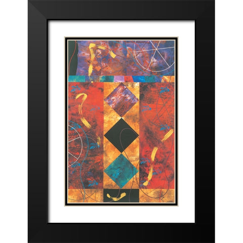 Quilt Abstract I Black Modern Wood Framed Art Print with Double Matting by Unknown
