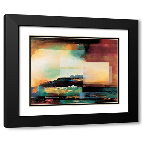 Grand Canyon Abstract II Black Modern Wood Framed Art Print with Double Matting by Unknown