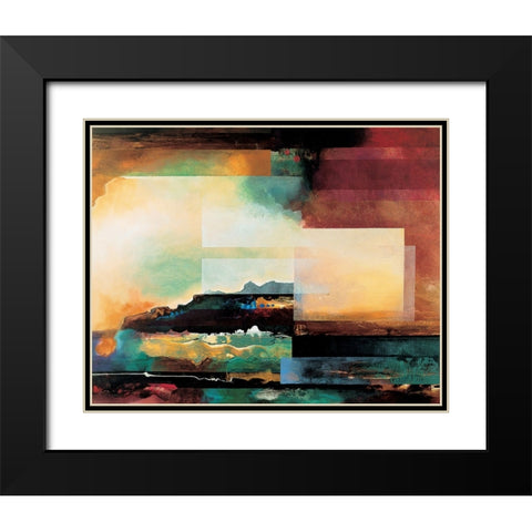 Grand Canyon Abstract II Black Modern Wood Framed Art Print with Double Matting by Unknown