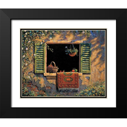 Hacienda Window Black Modern Wood Framed Art Print with Double Matting by Unknown