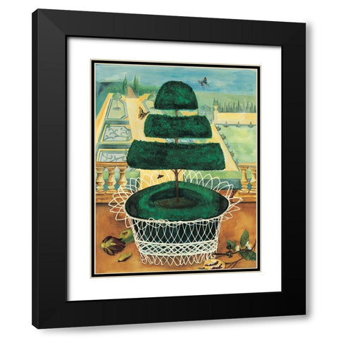 Topiary I Black Modern Wood Framed Art Print with Double Matting by Unknown