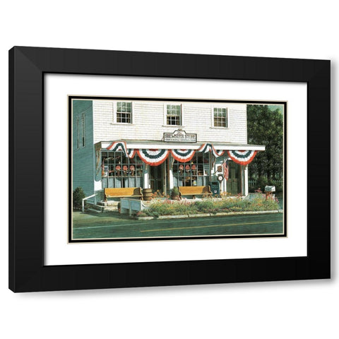 General Store Black Modern Wood Framed Art Print with Double Matting by Unknown