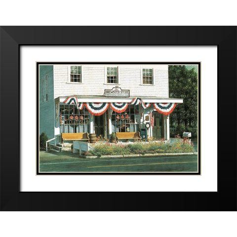 General Store Black Modern Wood Framed Art Print with Double Matting by Unknown
