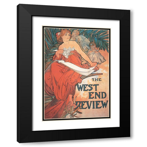 West End Black Modern Wood Framed Art Print with Double Matting by Unknown