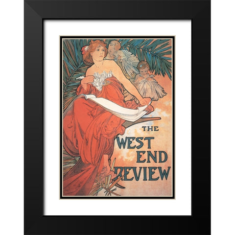 West End Black Modern Wood Framed Art Print with Double Matting by Unknown