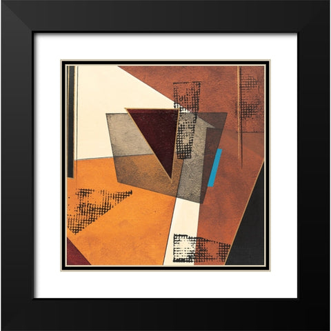 Patchwork Collage Abstract I Black Modern Wood Framed Art Print with Double Matting by Unknown