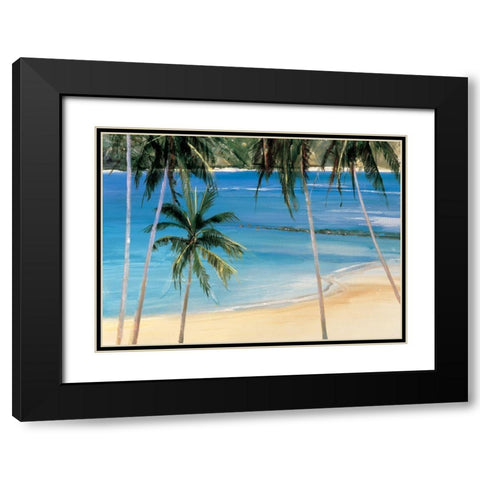 Palm Trees I Black Modern Wood Framed Art Print with Double Matting by Unknown