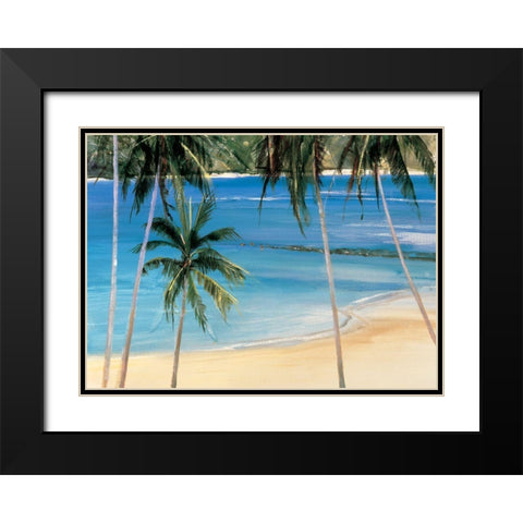 Palm Trees I Black Modern Wood Framed Art Print with Double Matting by Unknown