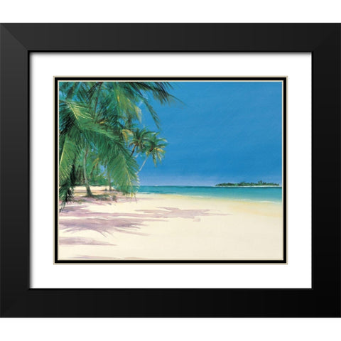 Palm Trees IV Black Modern Wood Framed Art Print with Double Matting by Unknown