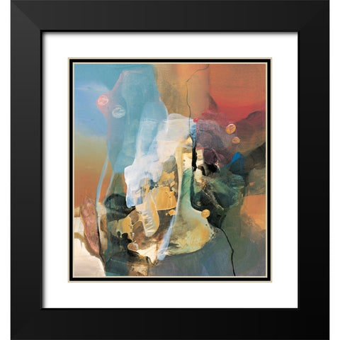 Mountain Abstract I Black Modern Wood Framed Art Print with Double Matting by Unknown