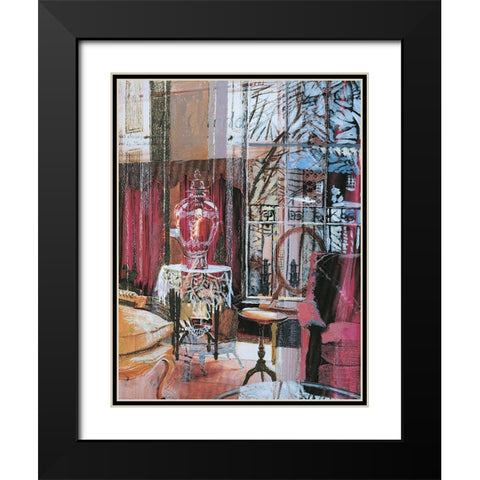 Pink Portico II Black Modern Wood Framed Art Print with Double Matting by Unknown