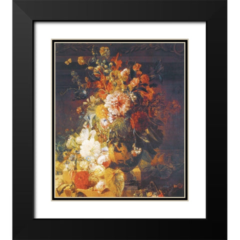 Classic Bouquet Black Modern Wood Framed Art Print with Double Matting by Unknown