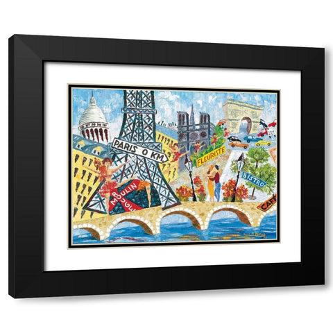 Paris I Black Modern Wood Framed Art Print with Double Matting by Matisse