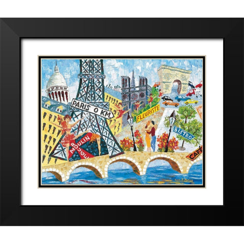 Paris I Black Modern Wood Framed Art Print with Double Matting by Matisse