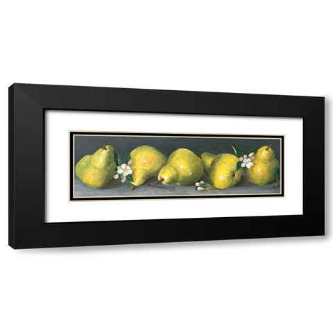 Pear Panel Black Modern Wood Framed Art Print with Double Matting by Unknown