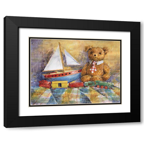 Teddy Black Modern Wood Framed Art Print with Double Matting by Unknown