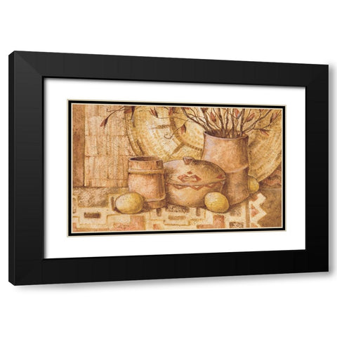Indian Pottery I Black Modern Wood Framed Art Print with Double Matting by Unknown