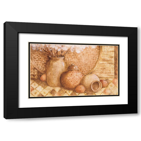 Indian Pottery II Black Modern Wood Framed Art Print with Double Matting by Unknown