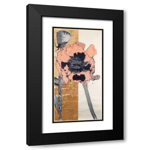 Floral Legs Black Modern Wood Framed Art Print with Double Matting by Unknown