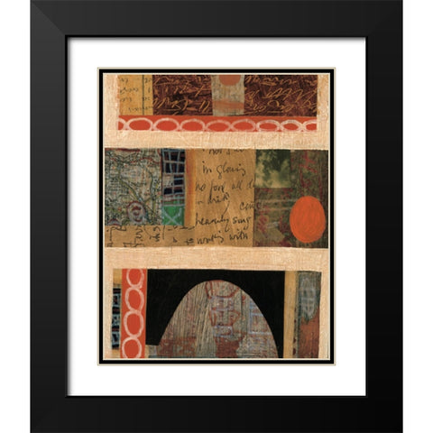 Abstract Eggs I Black Modern Wood Framed Art Print with Double Matting by Unknown