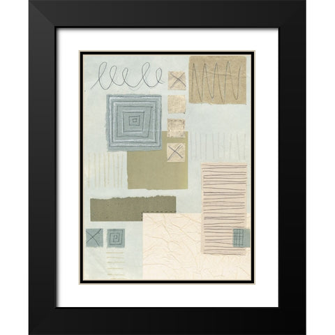 Scribble Abstract I Black Modern Wood Framed Art Print with Double Matting by Unknown