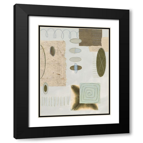 Scribble Abstract II Black Modern Wood Framed Art Print with Double Matting by Unknown