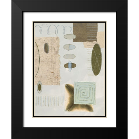 Scribble Abstract II Black Modern Wood Framed Art Print with Double Matting by Unknown
