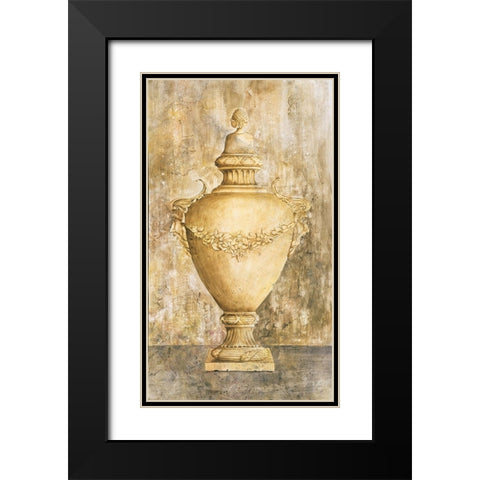Greek Vase I Black Modern Wood Framed Art Print with Double Matting by Unknown