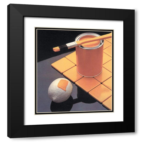 White Lemon Black Modern Wood Framed Art Print with Double Matting by Unknown