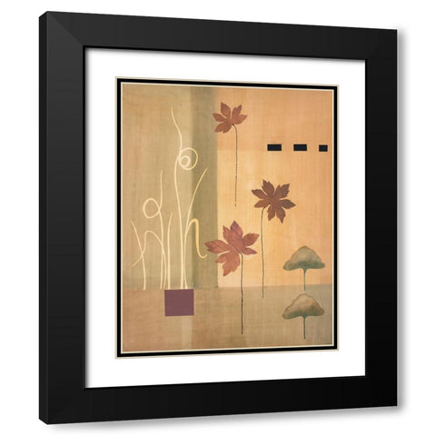 Lead Abstract I Black Modern Wood Framed Art Print with Double Matting by Unknown