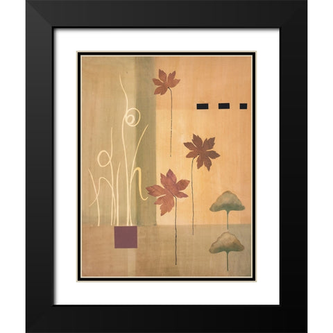 Lead Abstract I Black Modern Wood Framed Art Print with Double Matting by Unknown