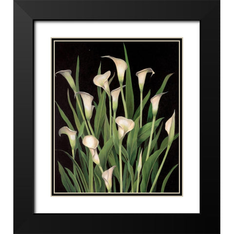 Lily I Black Modern Wood Framed Art Print with Double Matting by Unknown