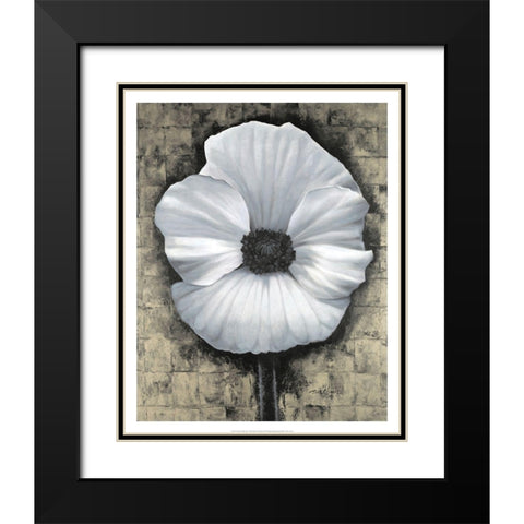 Poppies I Black Modern Wood Framed Art Print with Double Matting by Unknown