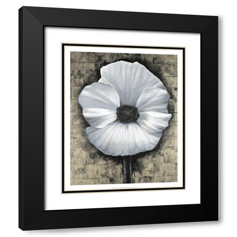 Poppies II Black Modern Wood Framed Art Print with Double Matting by Unknown