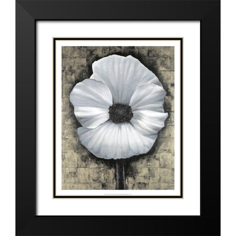 Poppies II Black Modern Wood Framed Art Print with Double Matting by Unknown