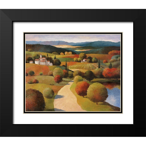 Tuscany I Black Modern Wood Framed Art Print with Double Matting by Unknown