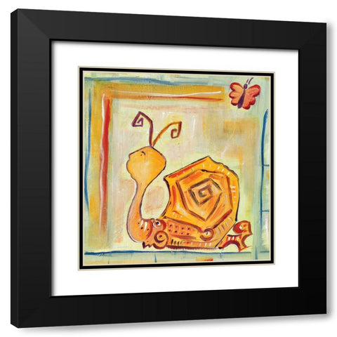 Snailey Black Modern Wood Framed Art Print with Double Matting by Unknown