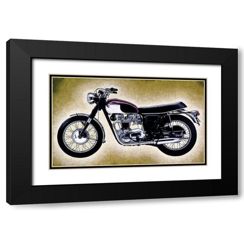 Motorcycle II Black Modern Wood Framed Art Print with Double Matting by Unknown