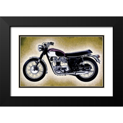 Motorcycle II Black Modern Wood Framed Art Print with Double Matting by Unknown