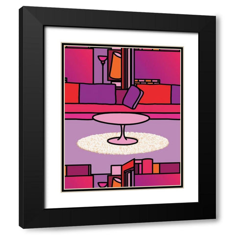 Colorful I Black Modern Wood Framed Art Print with Double Matting by Unknown