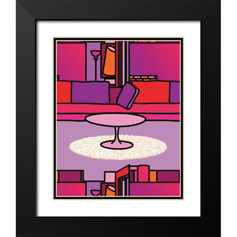 Colorful I Black Modern Wood Framed Art Print with Double Matting by Unknown