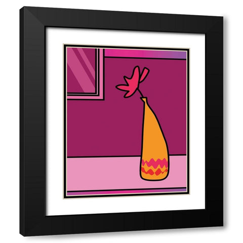 Colorful Vase II Black Modern Wood Framed Art Print with Double Matting by Unknown