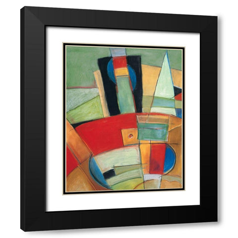 Abstract II Black Modern Wood Framed Art Print with Double Matting by Unknown