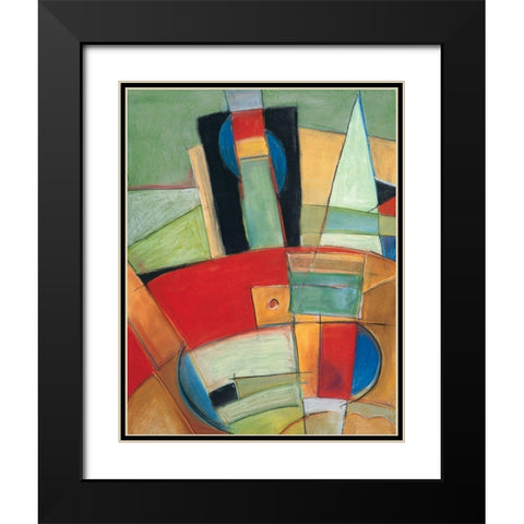 Abstract II Black Modern Wood Framed Art Print with Double Matting by Unknown