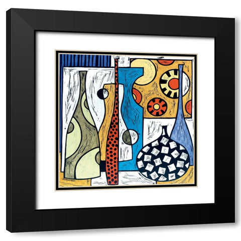 Vase Study III Black Modern Wood Framed Art Print with Double Matting by Unknown