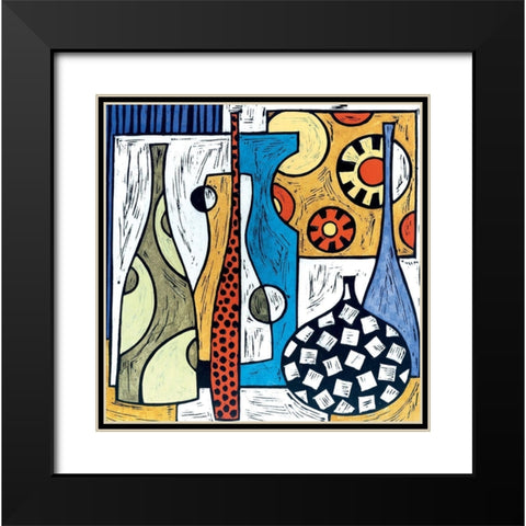 Vase Study III Black Modern Wood Framed Art Print with Double Matting by Unknown