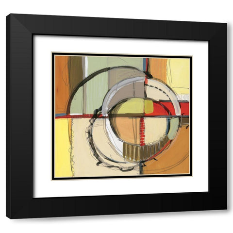 abstract II Black Modern Wood Framed Art Print with Double Matting by Unknown