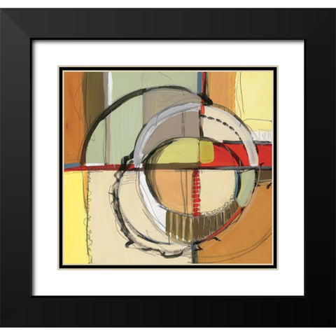 abstract II Black Modern Wood Framed Art Print with Double Matting by Unknown