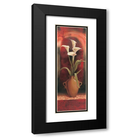Potted Calla Lily Black Modern Wood Framed Art Print with Double Matting by Unknown